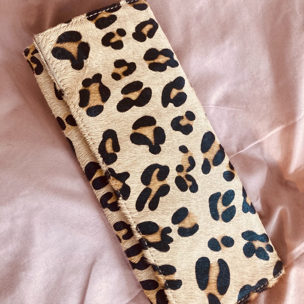 Calf hair clutch. 5”x11 1/2”